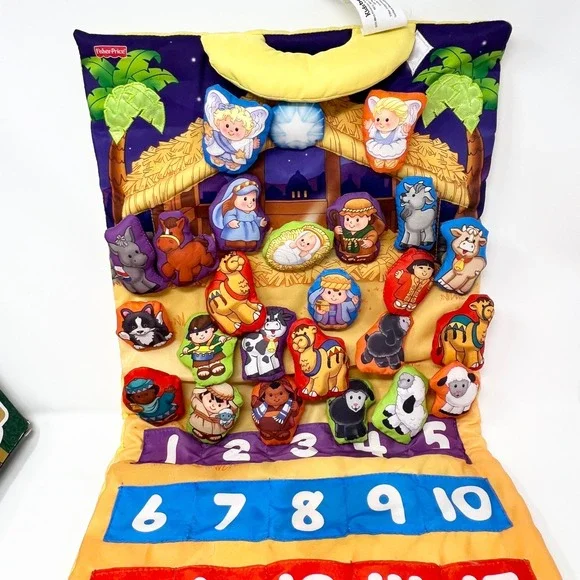 Fisher-Price Little People Musical Soft Advent Calendar 100% Complete Vtg 2012 - Picture 8 of 13